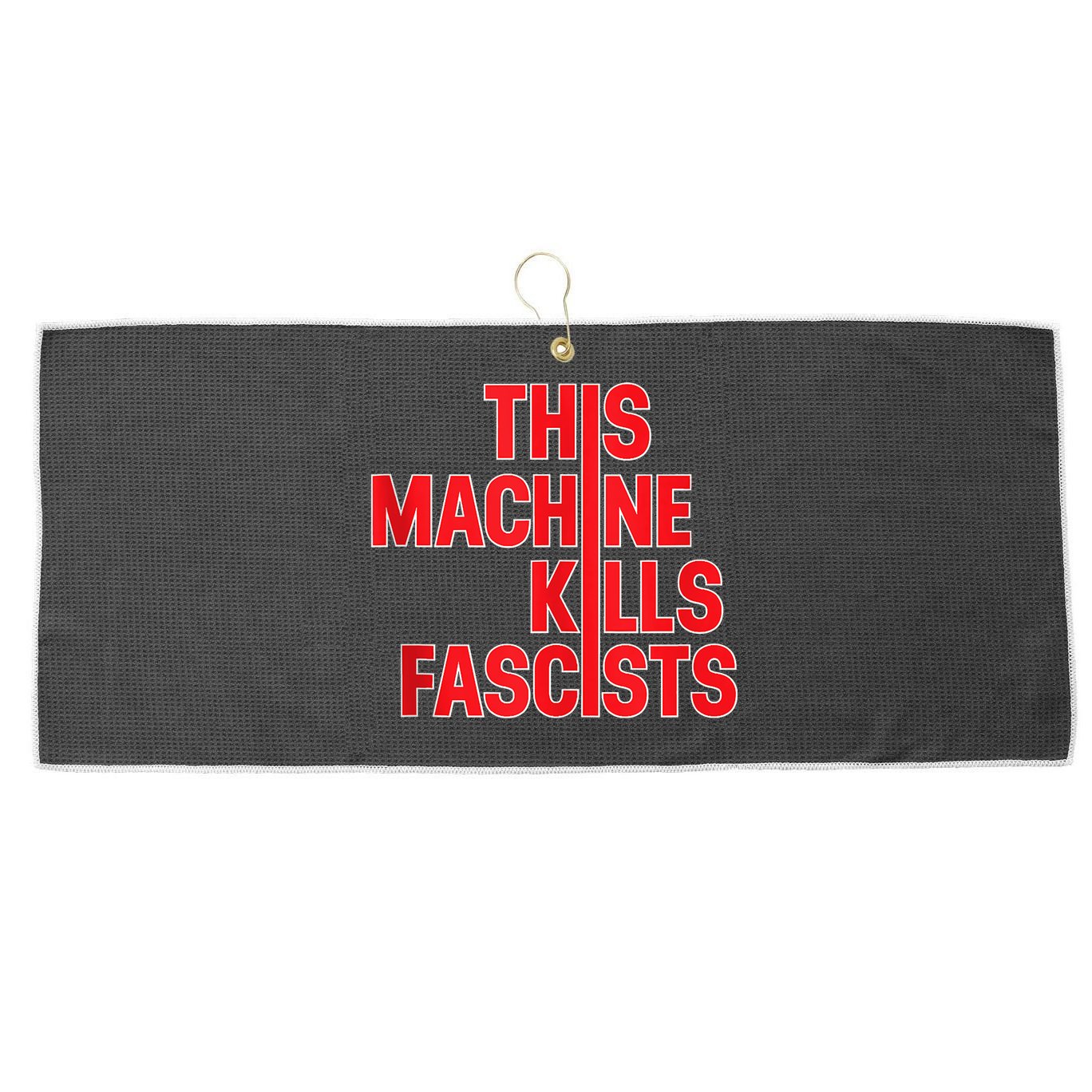 This Machine Kills Fascists Large Microfiber Waffle Golf Towel