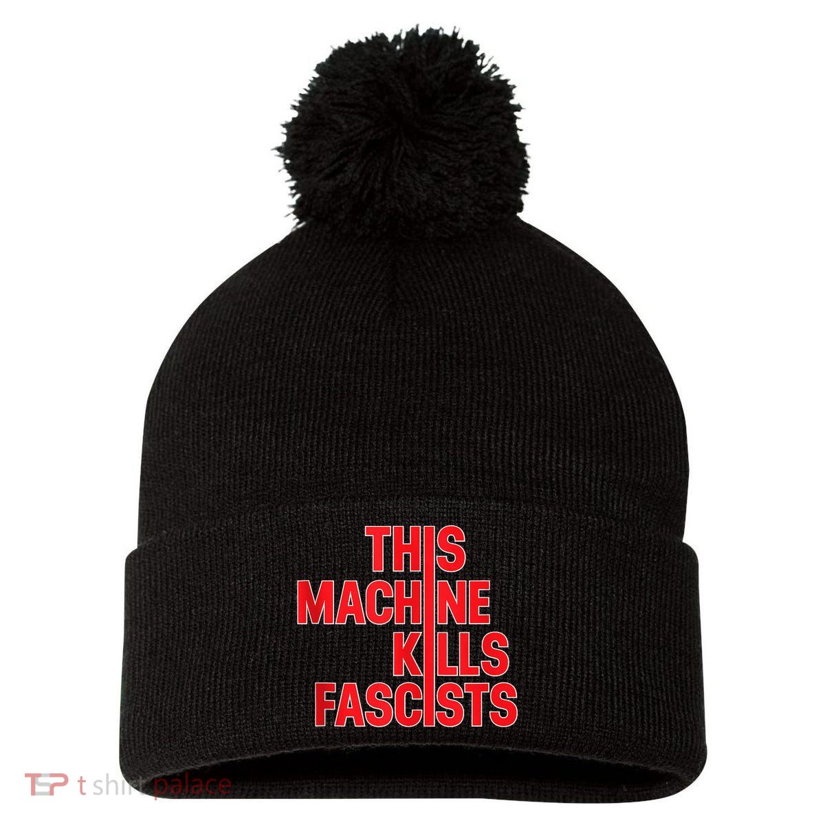 This Machine Kills Fascists Pom Pom 12in Knit Beanie