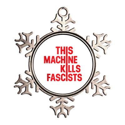 This Machine Kills Fascists Metallic Star Ornament