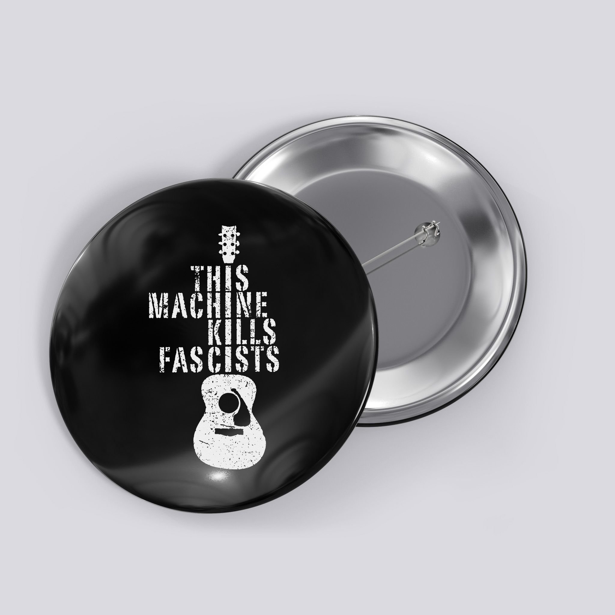 This Machines Kills Fascists Funny Guitar Music Lover Button
