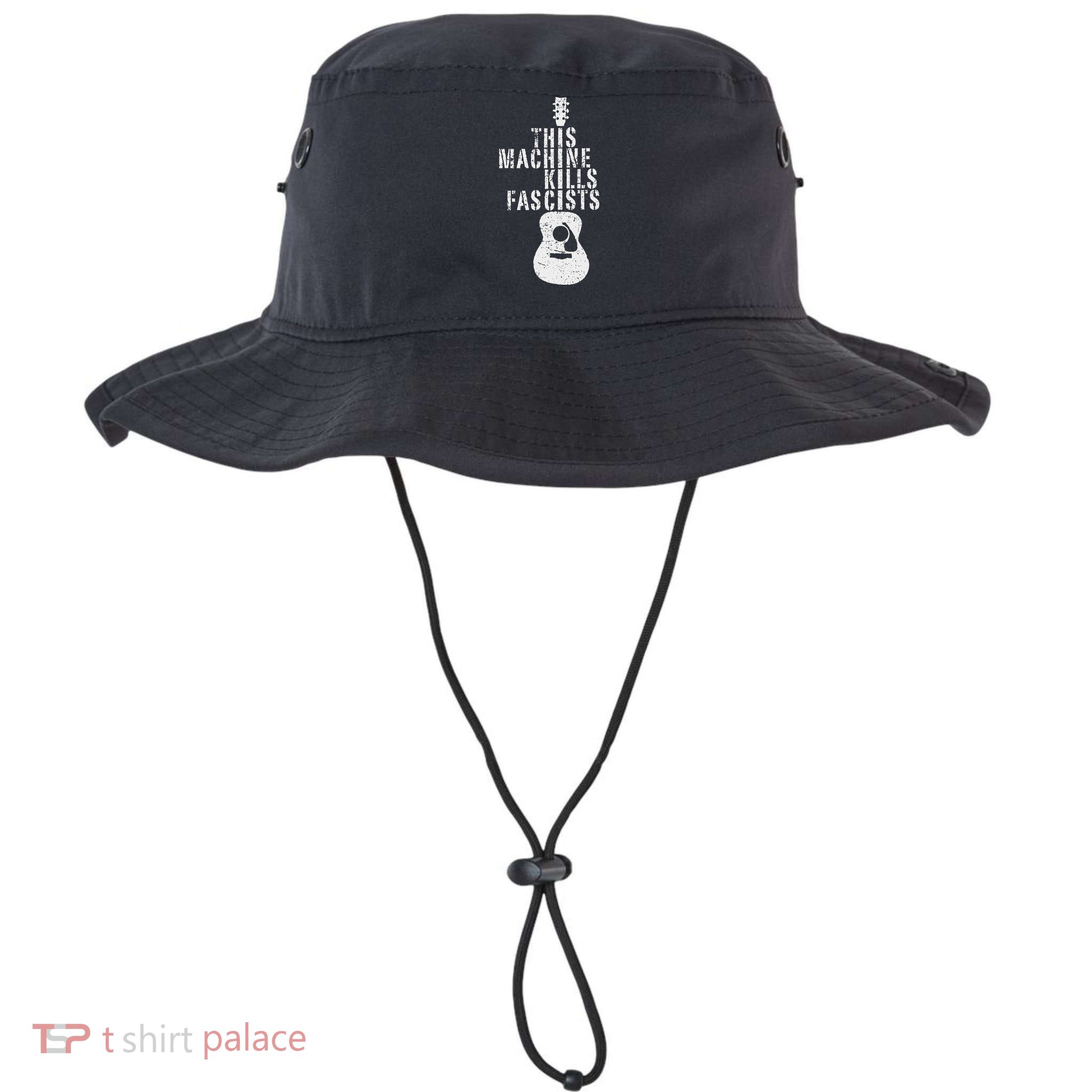 This Machines Kills Fascists Funny Guitar Music Lover Bucket Hat