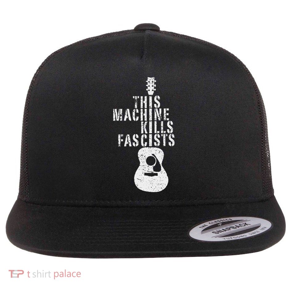 This Machines Kills Fascists Funny Guitar Music Lover Flatbill Hat