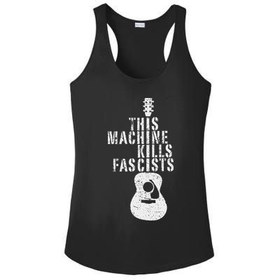 This Machines Kills Fascists Funny Guitar Music Lover Ladies PosiCharge Competitor Racerback Tank