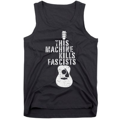 This Machines Kills Fascists Funny Guitar Music Lover Tank Top
