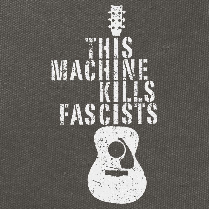 This Machines Kills Fascists Funny Guitar Music Lover Cotton Canvas Backpack