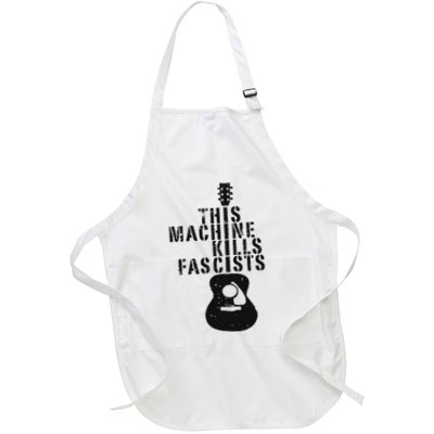 This Machines Kills Fascists Funny Guitar Music Lover Full-Length Apron With Pockets