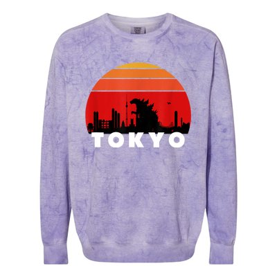 Tokyo Monster Kaiju Attacking Japan Colorblast Crewneck Sweatshirt