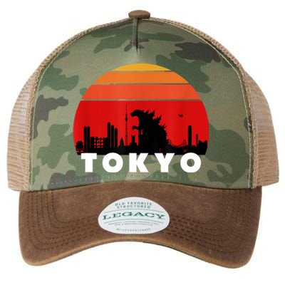 Tokyo Monster Kaiju Attacking Japan Legacy Tie Dye Trucker Hat