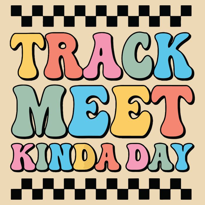 Track Meet Kinda Day Track And Field Mom Runner For Girl Drawstring Bag