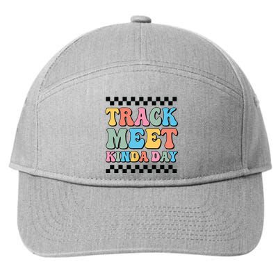 Track Meet Kinda Day Track And Field Mom Runner For Girl 7-Panel Snapback Hat
