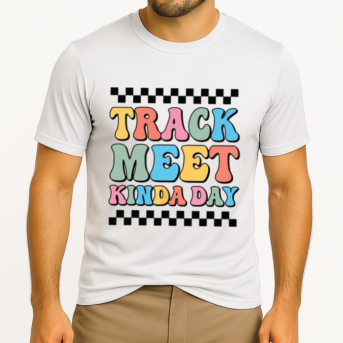Track Meet Kinda Day Track And Field Mom Runner For Girl Cooling Performance Crew T-Shirt