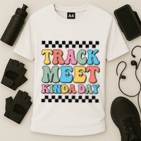 Track Meet Kinda Day Track And Field Mom Runner For Girl Cooling Performance Crew T-Shirt