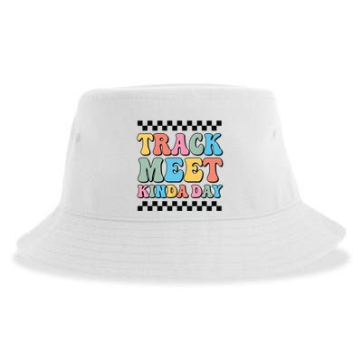 Track Meet Kinda Day Track And Field Mom Runner For Girl Sustainable Bucket Hat