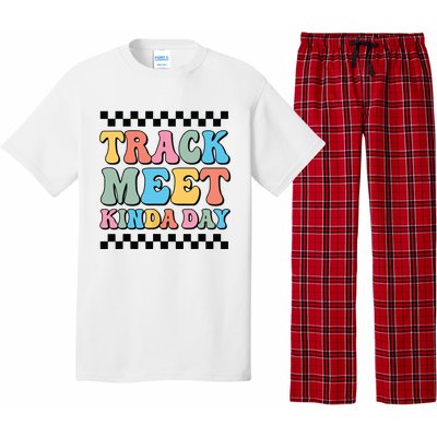 Track Meet Kinda Day Track And Field Mom Runner For Girl Pajama Set