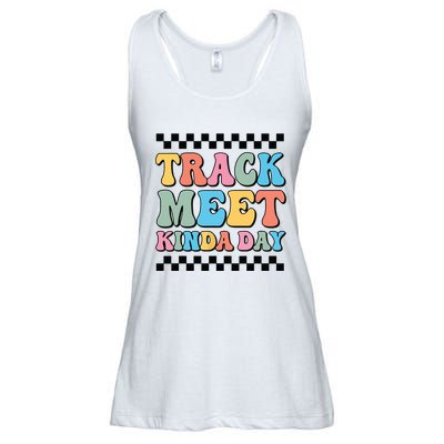 Track Meet Kinda Day Track And Field Mom Runner For Girl Ladies Essential Flowy Tank