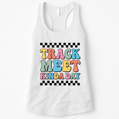 Track Meet Kinda Day Track And Field Mom Runner For Girl Womens Tank Top