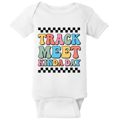 Track Meet Kinda Day Track And Field Mom Runner For Girl Baby Bodysuit