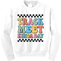 Track Meet Kinda Day Track And Field Mom Runner For Girl Kids Sweatshirt