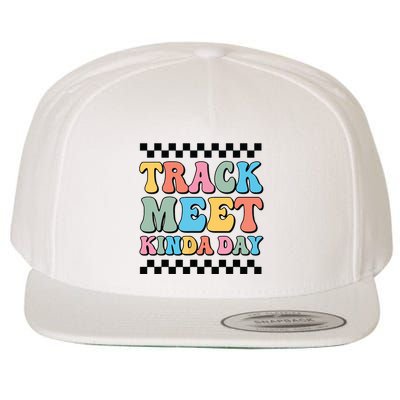 Track Meet Kinda Day Track And Field Mom Runner For Girl Wool Snapback Cap