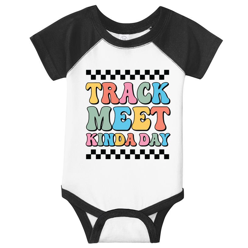 Track Meet Kinda Day Track And Field Mom Runner For Girl Infant Baby Jersey Bodysuit