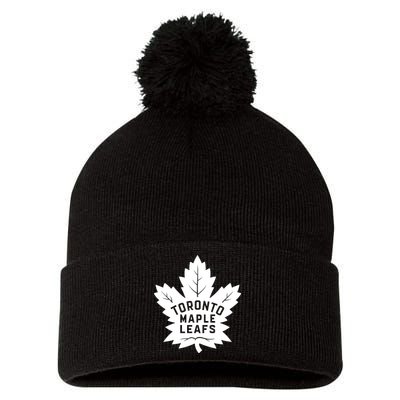 T.O.R.O.N.T.O M.A.P.L.E Leafs Pom Pom 12in Knit Beanie