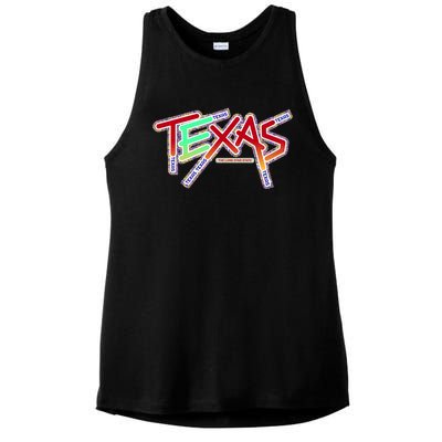 Texas Modern Logo Ladies PosiCharge Tri-Blend Wicking Tank