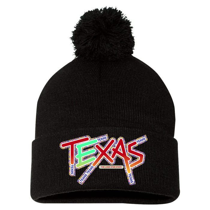 Texas Modern Logo Pom Pom 12in Knit Beanie