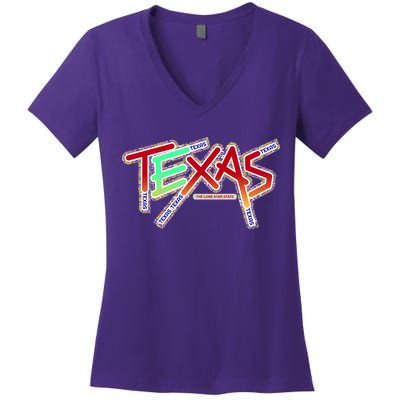 Texas Modern Logo Women's V-Neck T-Shirt