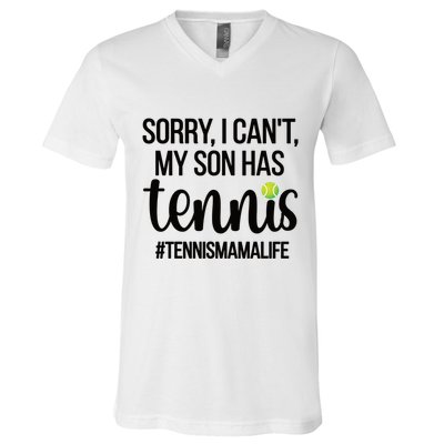 Tennis Mama Life Proud Tennis Mom Tennis Player Mom Gift V-Neck T-Shirt