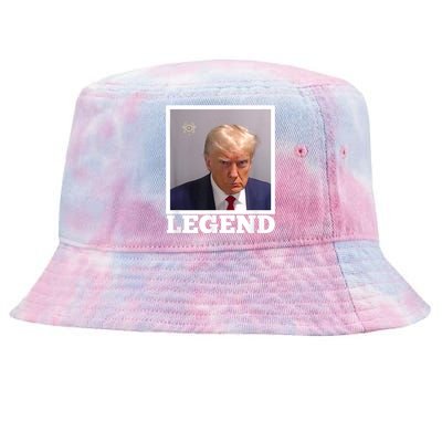 TRUMP MUGSHOT LEGEND President Trump 2024 Fulton Tie-Dyed Bucket Hat