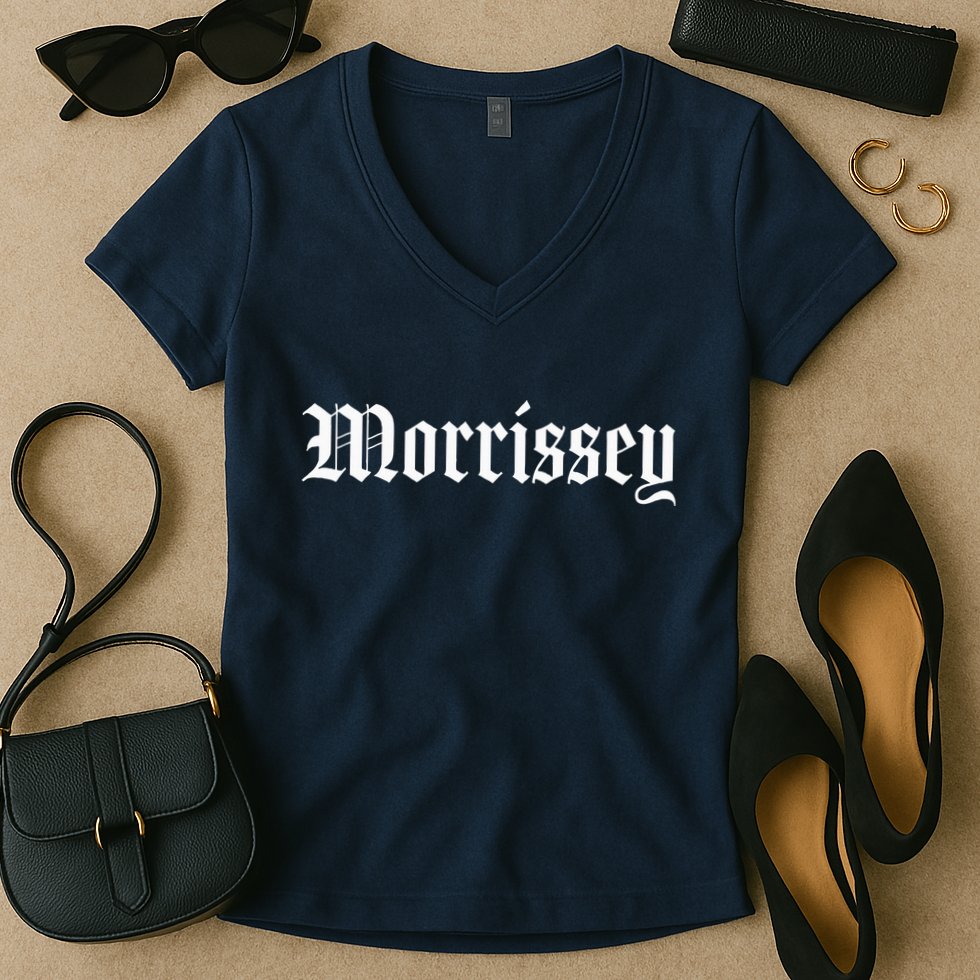 Team MORRISSEY Lifetime Member Family Last Name Women's V-Neck T-Shirt