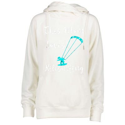 This Mom Loves Kitesurfing Kite Surfing Kiteboard Kitesurfer Meaningful Gift Womens Funnel Neck Pullover Hood