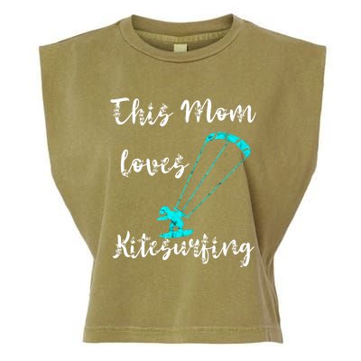 This Mom Loves Kitesurfing Kite Surfing Kiteboard Kitesurfer Meaningful Gift Garment-Dyed Women's Muscle Tee