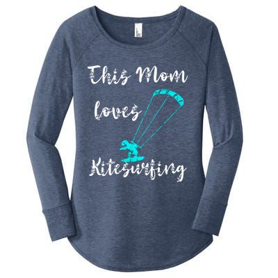 This Mom Loves Kitesurfing Kite Surfing Kiteboard Kitesurfer Meaningful Gift Women's Perfect Tri Tunic Long Sleeve Shirt