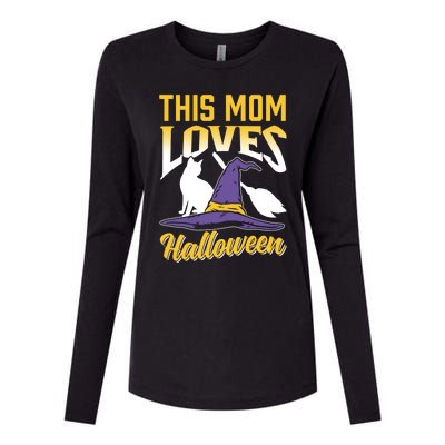 This Mom Loves Halloween Scary Cute Costume Halloween Mother Gift Womens Cotton Relaxed Long Sleeve T-Shirt