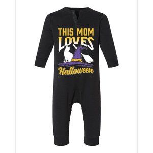 This Mom Loves Halloween Scary Cute Costume Halloween Mother Gift Infant Fleece One Piece