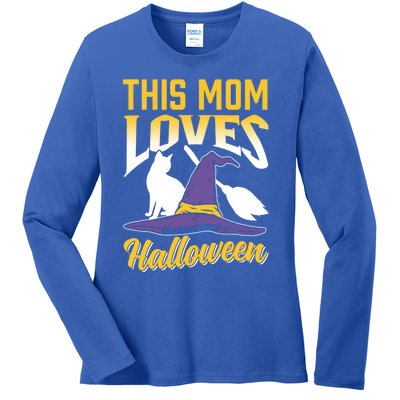 This Mom Loves Halloween Scary Cute Costume Halloween Mother Gift Ladies Long Sleeve Shirt