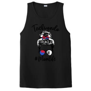 Taekwondo Mom Life Messy Hair Karate Moms Meaningful Gift PosiCharge Competitor Tank