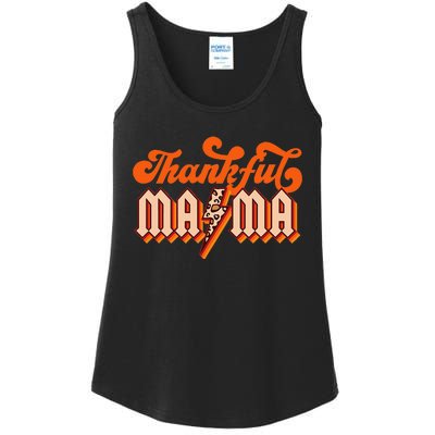 Thankful Mama Leopard Thanksgiving Mama Mom Ladies Essential Tank