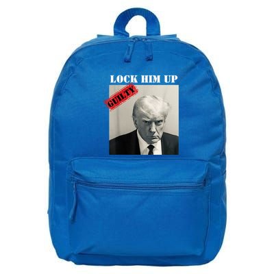 TRUMP MUGSHOT LOCK HIM UP GUILTY JAIL PRISON ANTITRUMP 16 in Basic Backpack