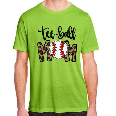 Teeball Mom Leopard Funny Ball Mom Mother's Day Adult ChromaSoft Performance T-Shirt