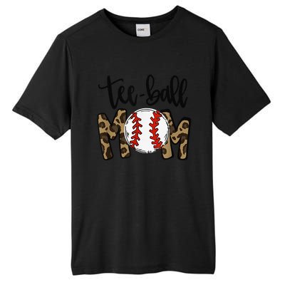 Teeball Mom Leopard Funny Ball Mom Mother's Day Tall Fusion ChromaSoft Performance T-Shirt