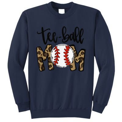 Teeball Mom Leopard Funny Ball Mom Mother's Day Sweatshirt