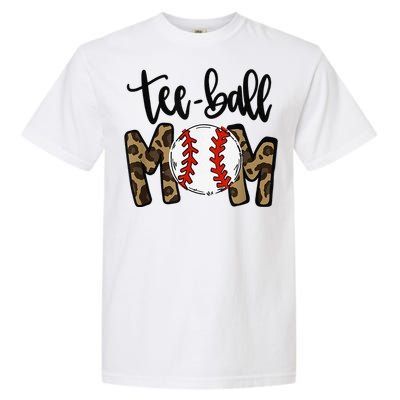 Teeball Mom Leopard Funny Ball Mom Mother's Day Garment-Dyed Heavyweight T-Shirt