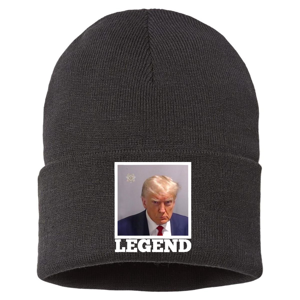 TRUMP MUGSHOT LEGEND President Trump 2024 Fulton Sustainable Knit Beanie