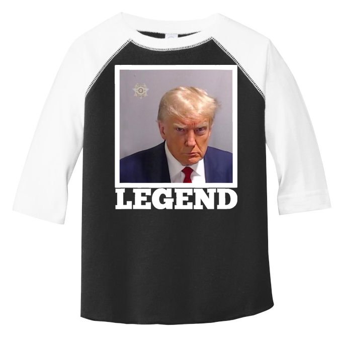 TRUMP MUGSHOT LEGEND President Trump 2024 Fulton Toddler Fine Jersey T-Shirt