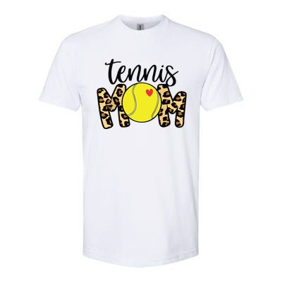 Tennis Mom Leopard Funny Tennis Mom Mothers Day Softstyle® CVC T-Shirt