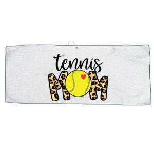 Tennis Mom Leopard Funny Tennis Mom Mothers Day Large Microfiber Waffle Golf Towel