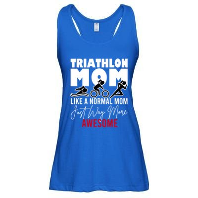 Triathlon Mom Like A Normal Mom But Way More Awesome Cute Gift Ladies Essential Flowy Tank