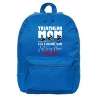 Triathlon Mom Like A Normal Mom But Way More Awesome Cute Gift 16 in Basic Backpack